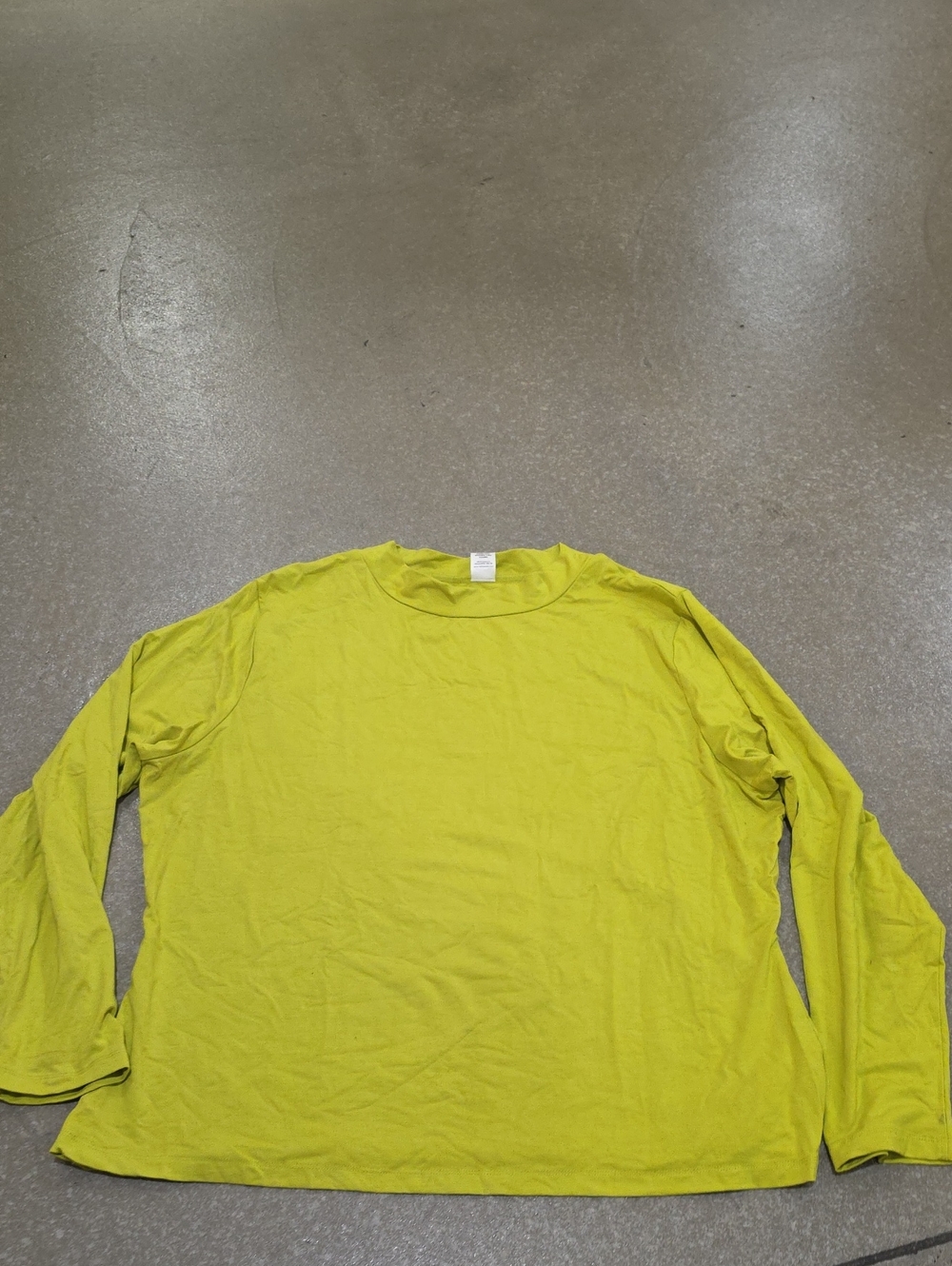 Long-Sleeve Crew Neck Shirt - Lime Green
